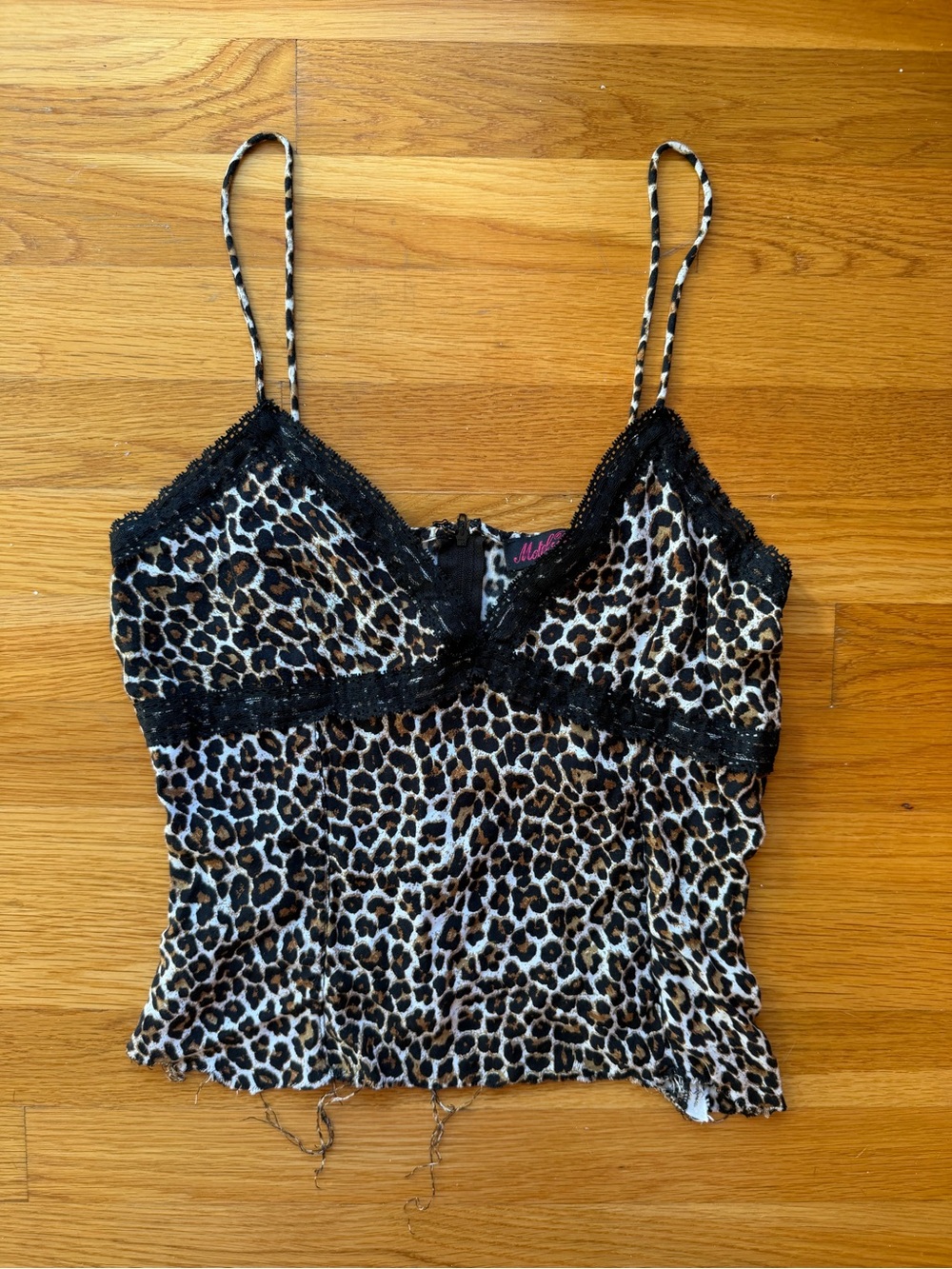 Motel Rocks Leopard Print Lace Tank - Size Small